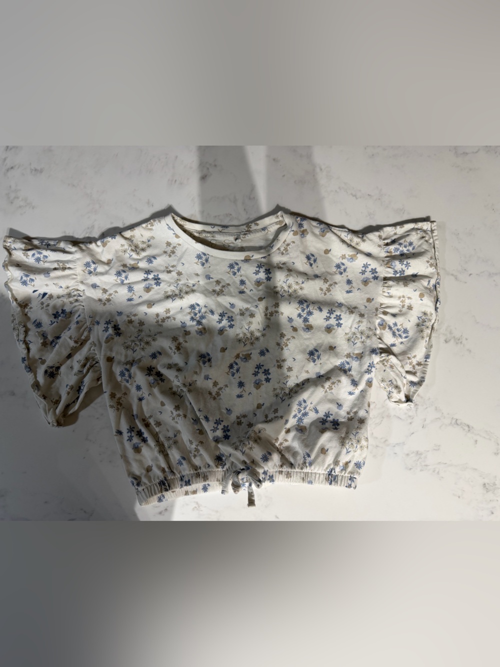 Jessica Simpson Cream Floral Ruffle Shorts